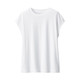T‐shirt à mancherons col rond en jersey doux femme