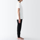 T‐shirt col V sans coutures latérales en coton épais homme.