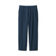 Pantalon Chino Indigo à pinces en coton stretch coupe wide homme