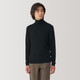 Pull en laine côtelée col roulé homme