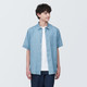 Chemise en lin lavé maNches courtes homme.