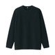 Pull col rond en laine de yak pour homme ‐ noir