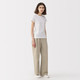 Pantalon en coton et lin pour femme