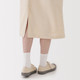 Robe sans manches en mélange de kapok pour femme ‐ Écru