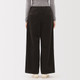 Pantalon large à plis en velours côtelé mélangé kapok pour femme