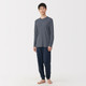 T‐shirt manches longues col crew en coton chaud pour homme