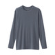 T‐shirt manches longues col crew en coton chaud pour homme