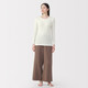 T‐shirt manches longues col rond en coton chaud pour femme
