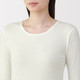 T‐shirt manches longues col rond en coton chaud pour femme