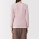 T‐shirt manches longues col U en coton épais et chaud pour femme
