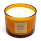 Bougie 3 mèche ambre et bois de santal.