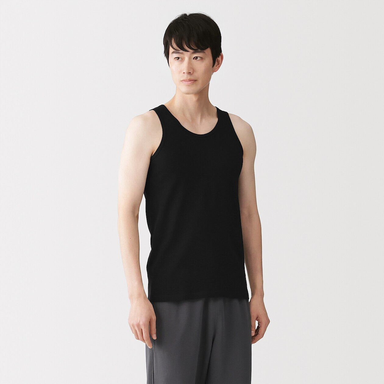Gilet en maille de coton biologique à évacuation de l'humidité Gris Clair