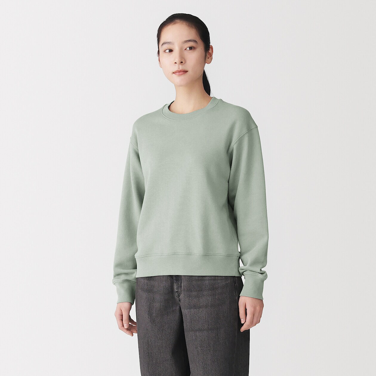 Sweat‐shirt en mélange de coton pour femme Noir