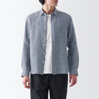 ROBE-CHEMISE EN LIN DÉCONTRACTÉE - BLANC | FR