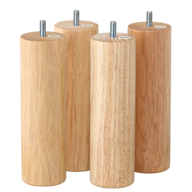 Pieds de sommier GENERIQUE 4 pieds de lit cylindriques 15 cm merisier Pieds de sommier GENERIQUE 4 pieds de lit cylindriques 15 cm merisier