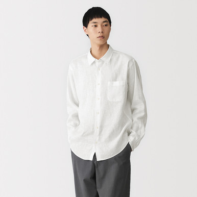 Chemise en lin lavé pour homme