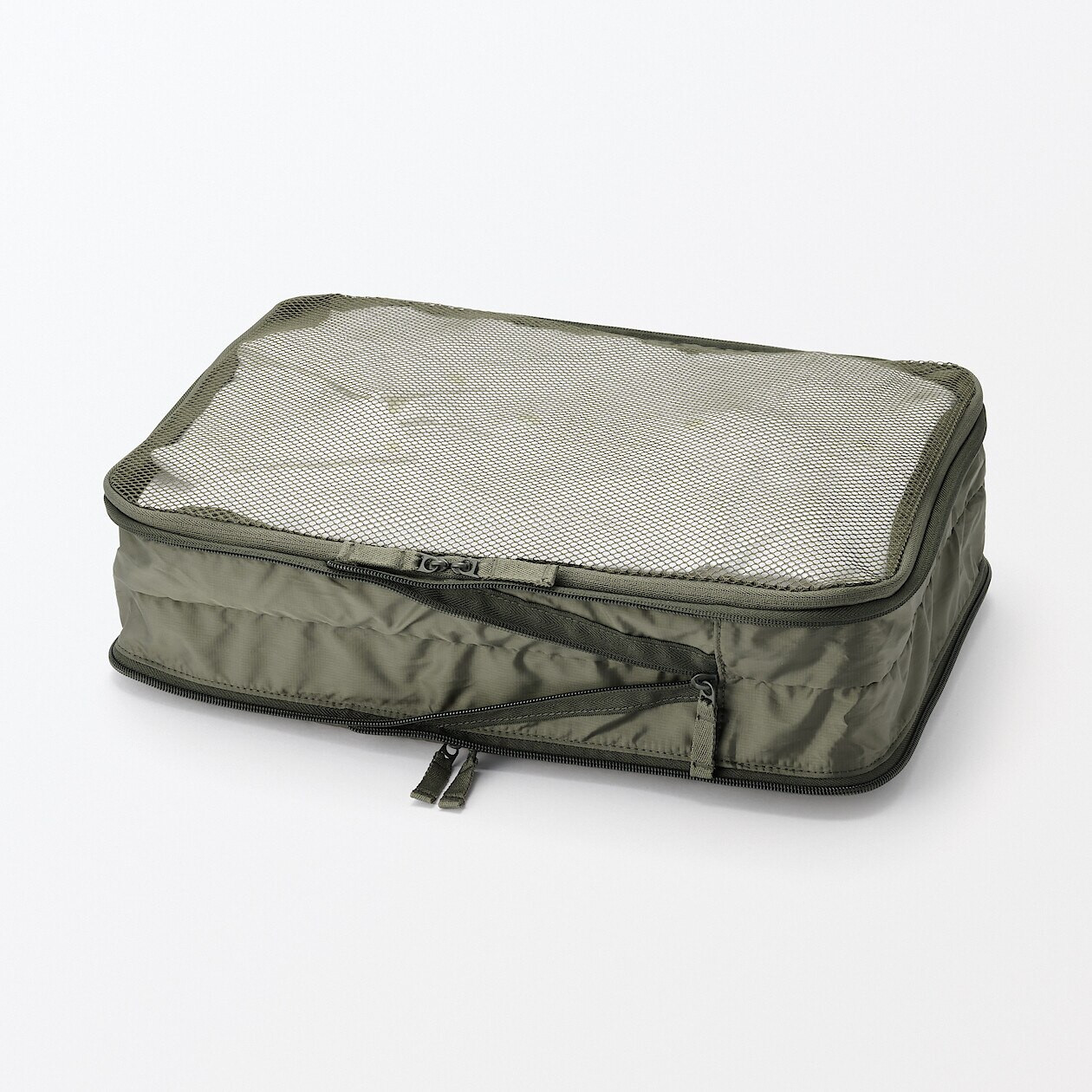 Cube de rangement compressible en polyester - Moyen, Kaki