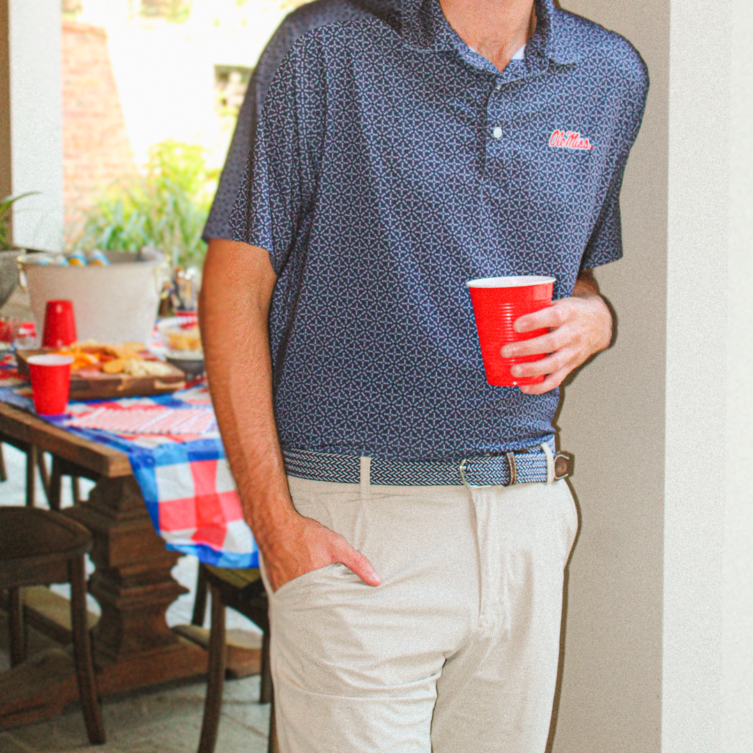 The Ponte Vedra | Two Toned Woven Elastic Stretch Belt | Roostas