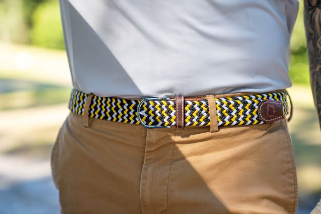 The Oxford, Two Toned Woven Elastic Stretch Belt