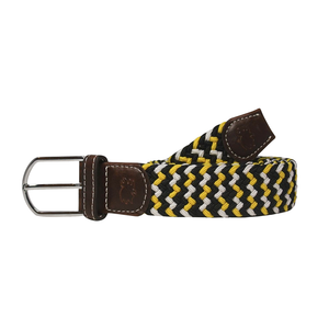 【threetimes】Braid belt (2colors) The Jupiter Tri-Color Woven Stretch Belt
