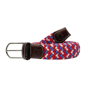 The Natchez Tri-Color Woven Elastic Stretch Golf Belt The Natchez Tri-Color Woven Elastic Stretch Golf Belt