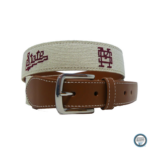 Mississippi State University Grey Needlepoint Mississippi State University Grey Needlepoint