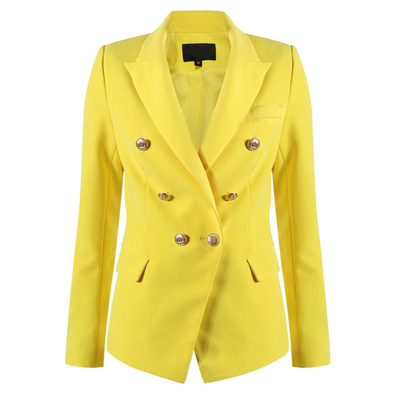 yellow tailored blazer