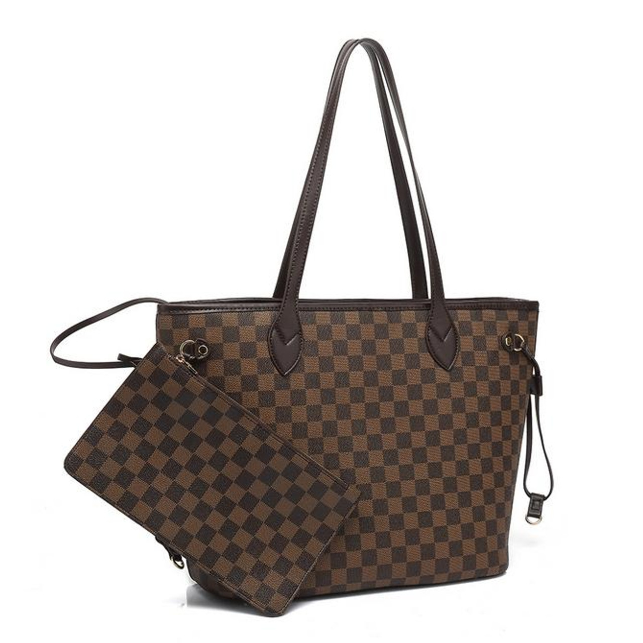 My Favorite Checkered Tote Bag + Louis Vuitton Neverfull Look Alike