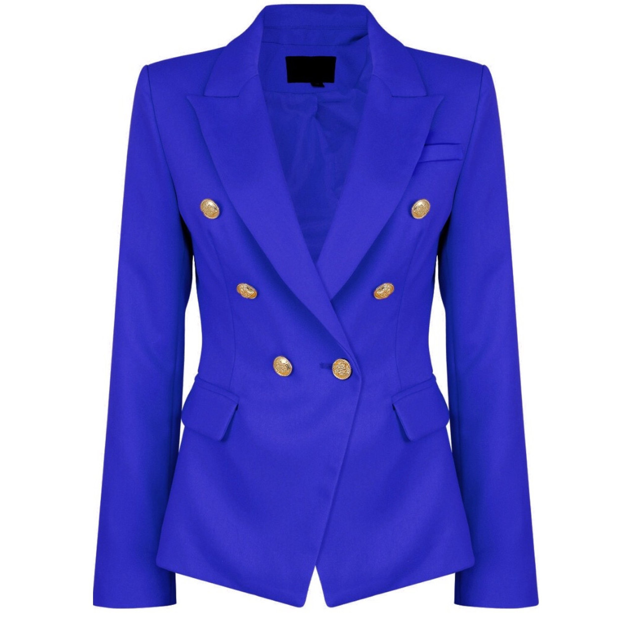 marionet Ydmyge Broderskab Victoria Balmain Inspired Tailored Blazer - Royal Blue - Style Of Beyond