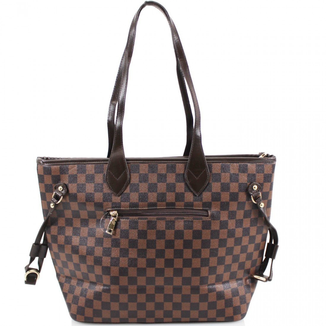 brown check designer bag