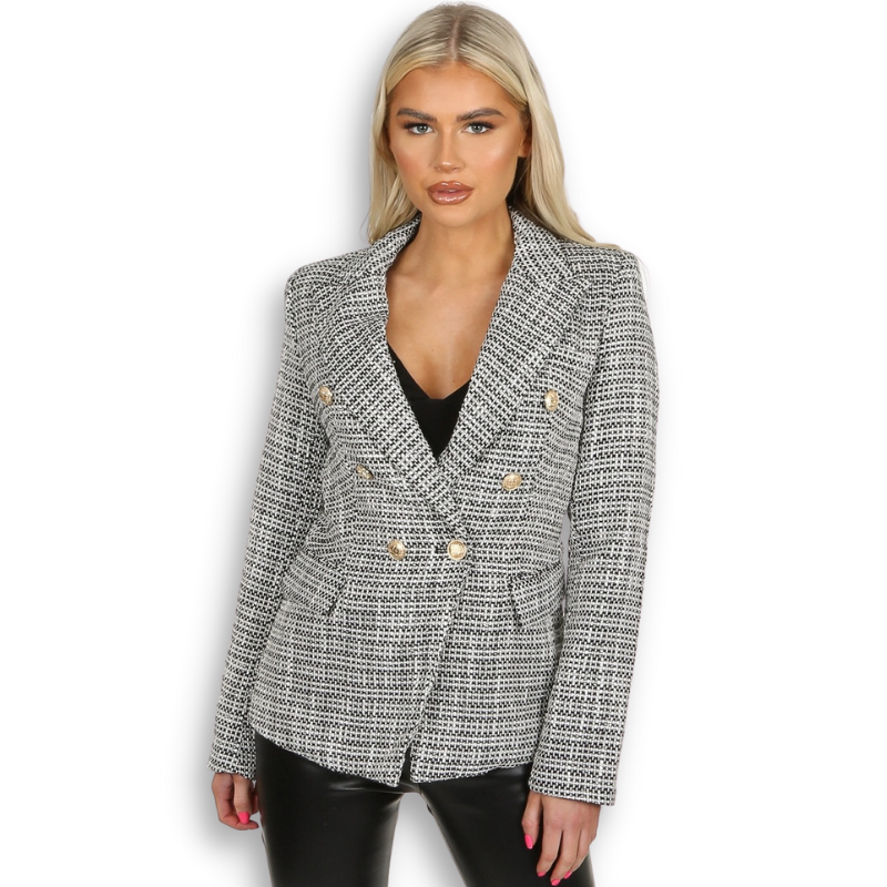 black balmain style blazer
