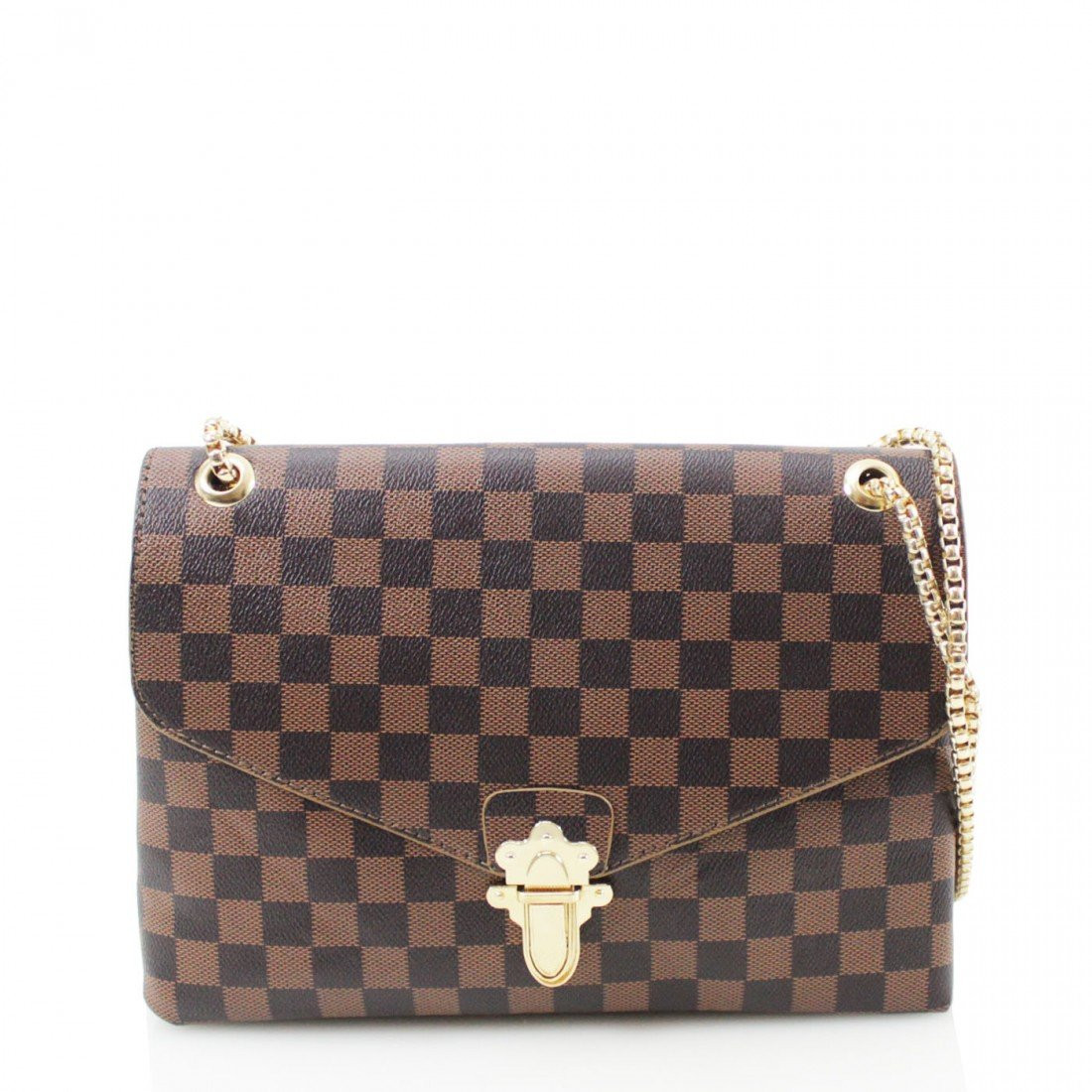brown check designer bag