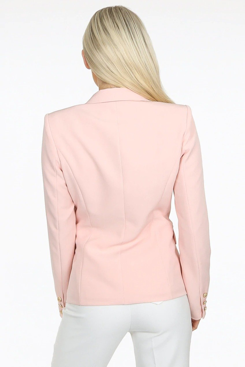 tale Solrig damp Victoria Balmain Inspired Tailored Blazer - Pink - Style Of Beyond