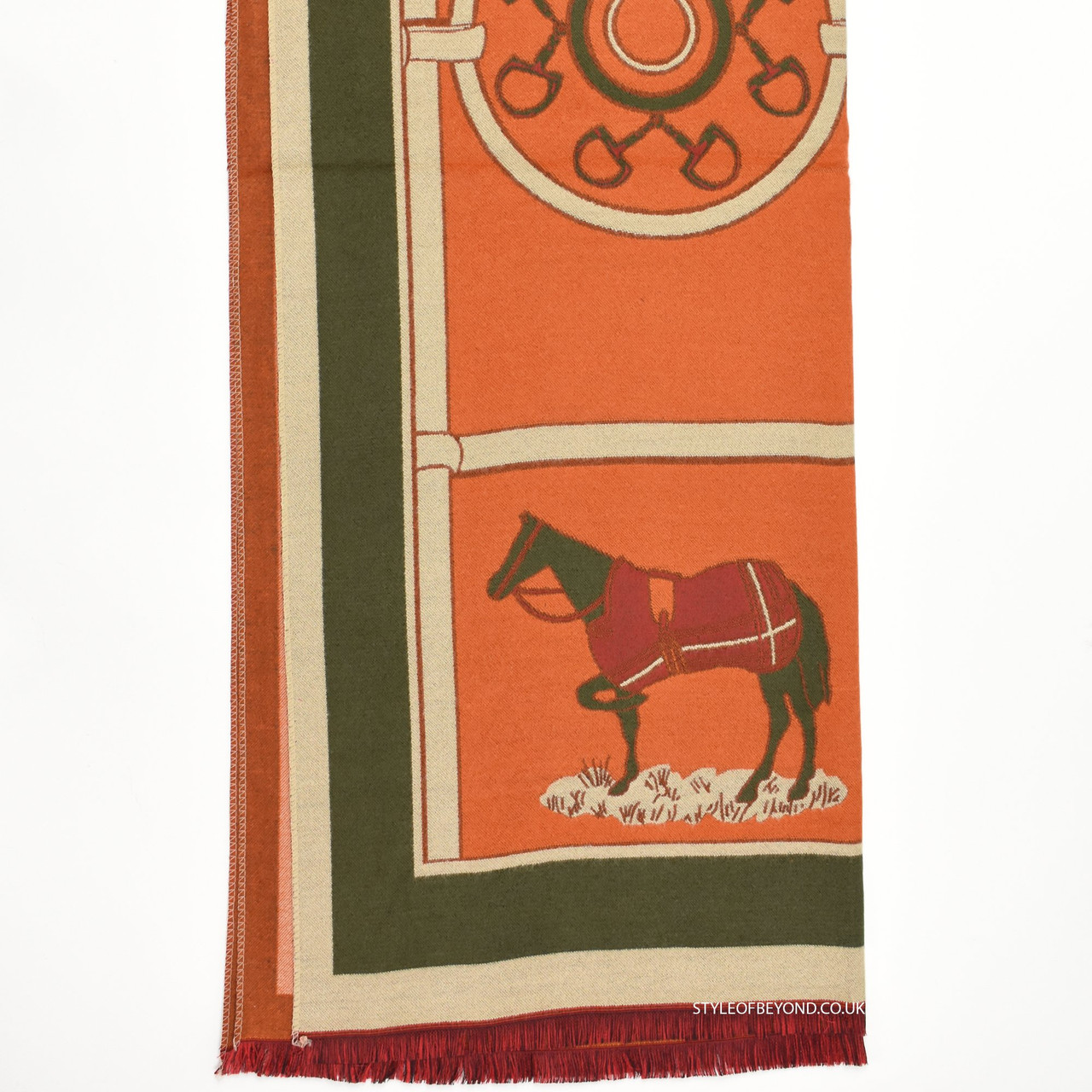 Calia Designer Inspired Horse Scarf - Orange