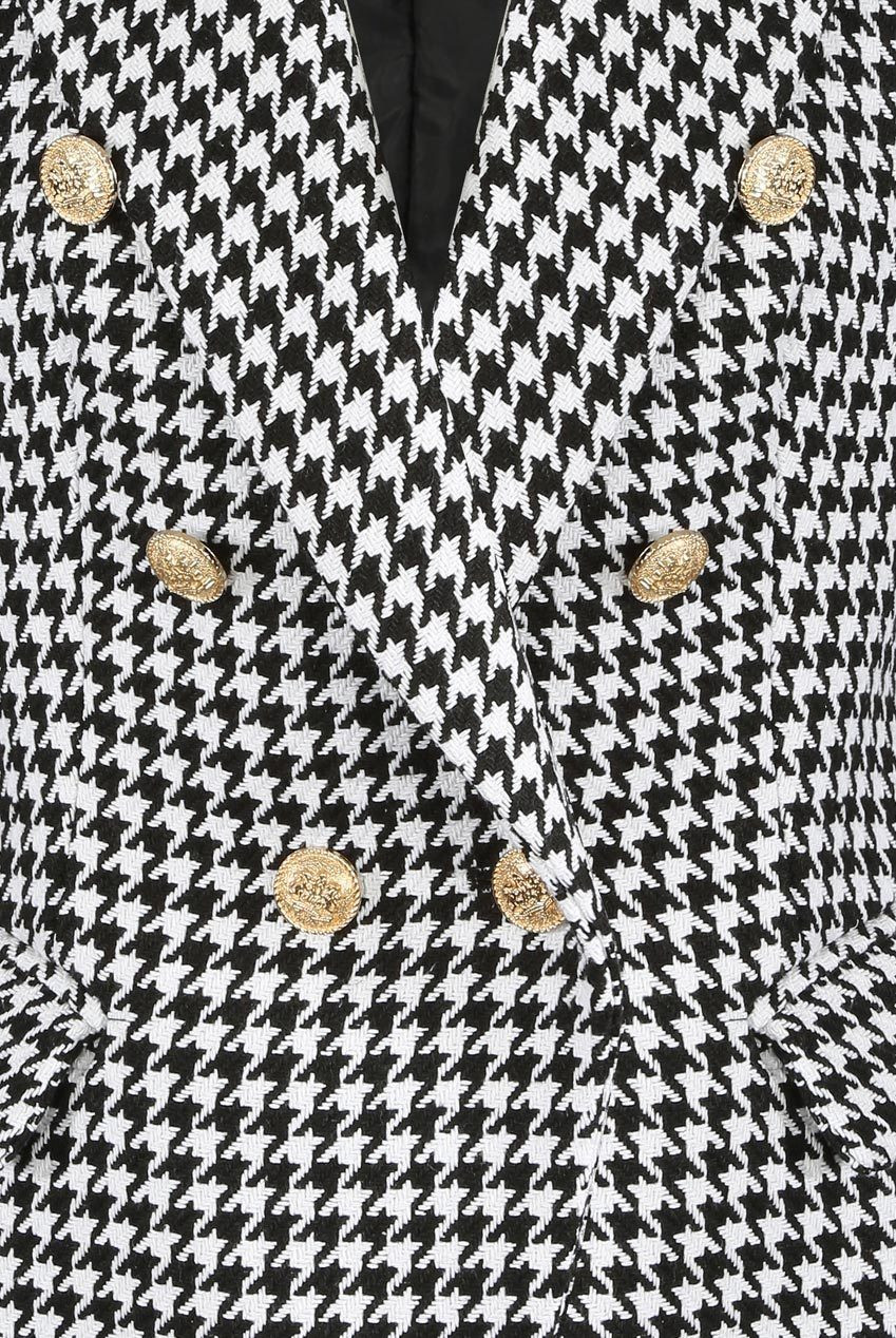 balmain houndstooth blazer