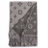 Lou Reversible Designer Inspired Scarf - Grey / Dark Grey