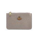 Carrie Bee Leather Key Pouch - Grey