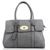 Kinley Designer Inspired Shoulder Bag - Grey