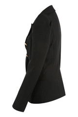 Amelia Puffed Sleeve Balmain Inspired Blazer - Black
