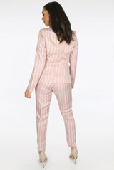 Molly Striped Balmain Inspired Blazer - Rose