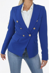 Victoria Balmain Inspired Tailored Blazer - Royal Blue