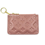 Ines Real Leather Designer Inspired Key Pouch - Dusty Pink