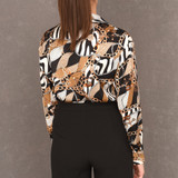 Melanie Chain Print Designer Inspired Satin Shirt