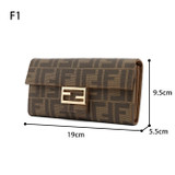 Fluer Monogram Designer Inspired Purse - Brown