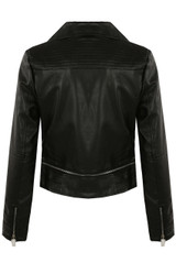 Gina Designer Inspired Cropped Faux Leather Jacket