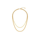 Mimi Designer Inspired Layered Chain Necklace - Gold