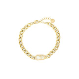 Christy CD Initial Chain Bracelet - Gold