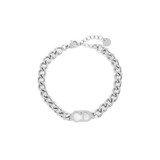 Christy CD Initial Chain Bracelet - Silver