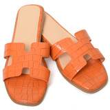 Orianna Moc Croc H Sandal - Orange
