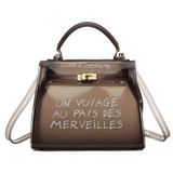 Voyage Clear Mini Hermes Inspired Bag - Black